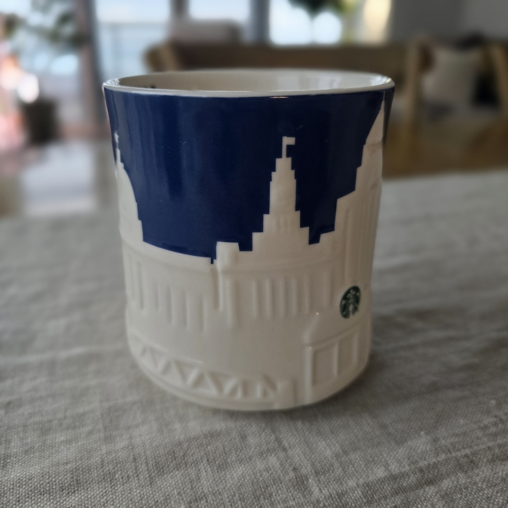 Starbucks Shanghai City Mug, Blue And White - Picture 2 of 5